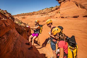 Canyoneering near National Parks in Grand Canyon and Bryce Canyon.