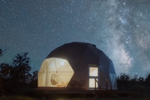 Stargazing at sky domes under the Milky Way at Clear Sky Resorts lodging in Utah and Arizona.